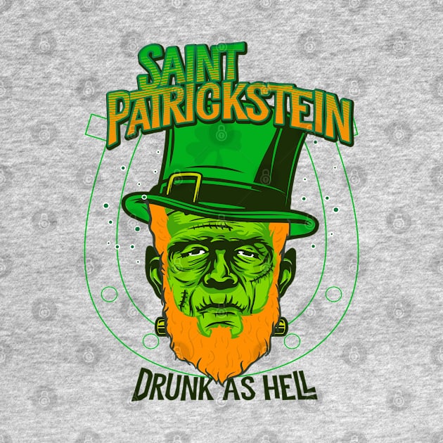 Saint Patrickstein drunk as hell green by opippi